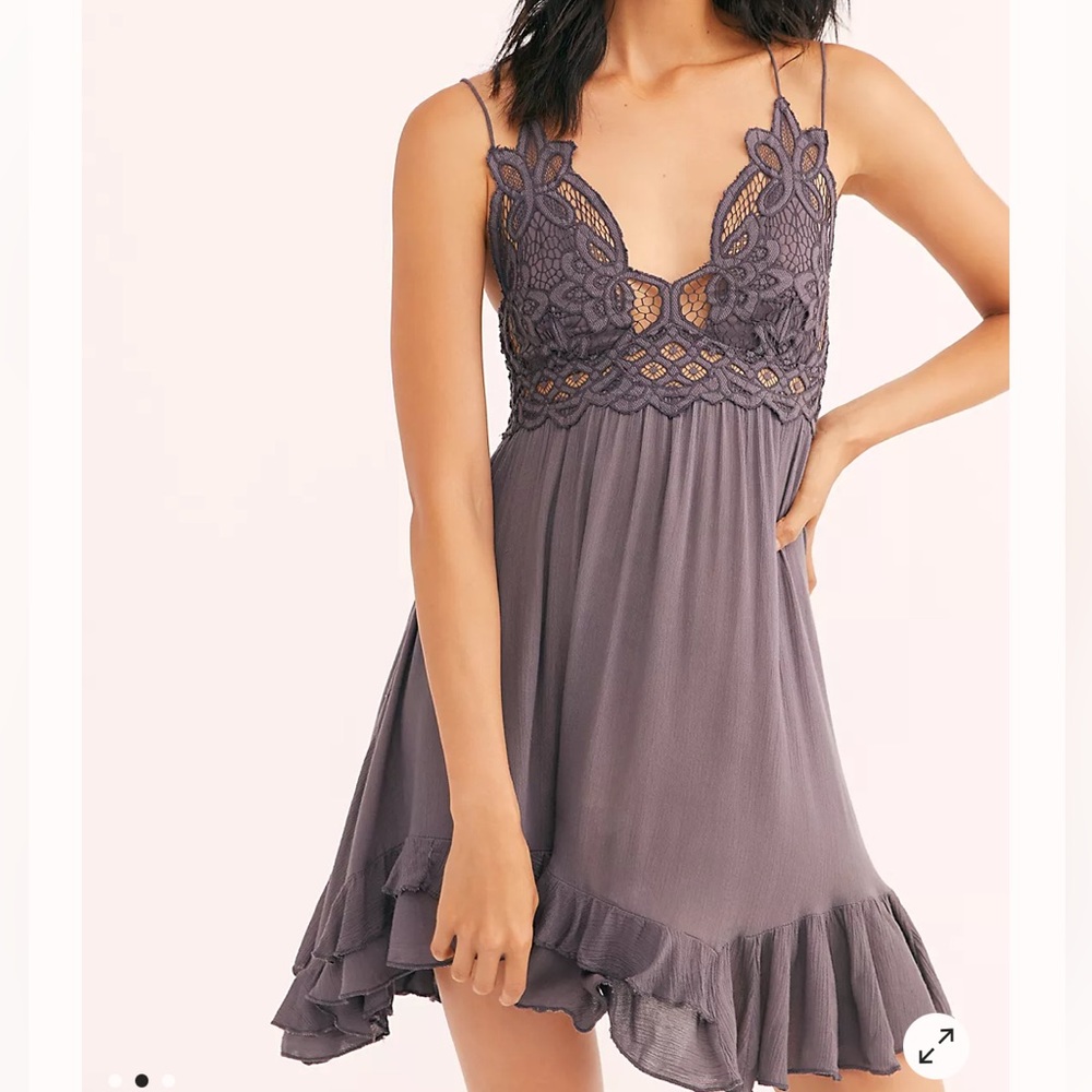 Free People Adella Slip Lace Dress